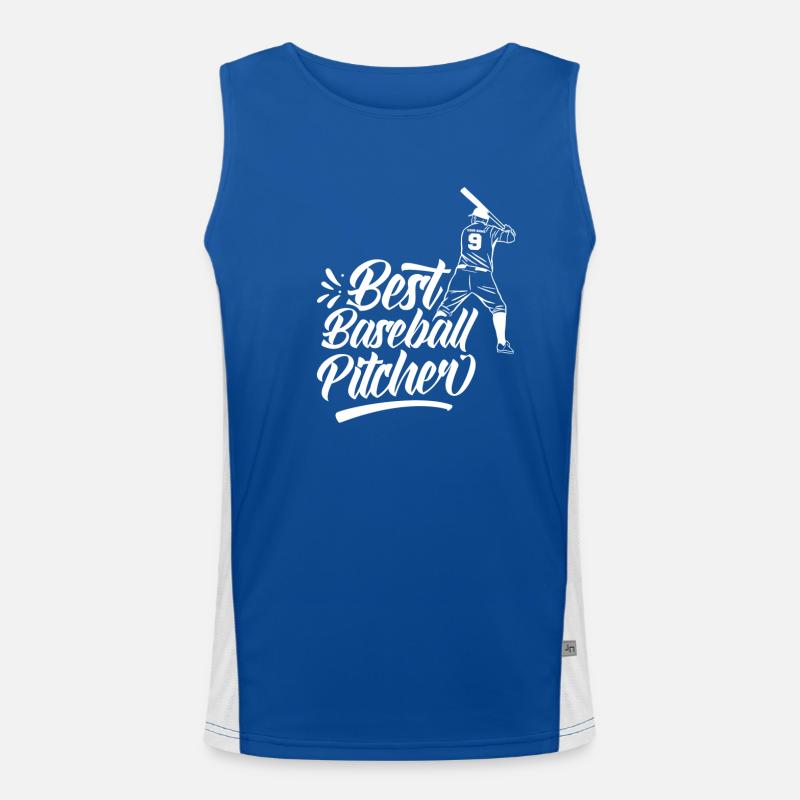 Bester Baseball-Pitcher Aller Zeiten Baseball Funktionelles Kontrast-Tank Top für Männer 