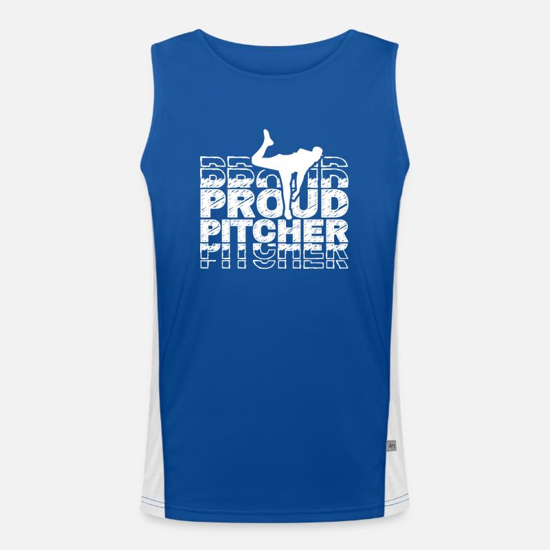 Stolzer Baseball Pitcher Hobby Werfer Spieler Funktionelles Kontrast-Tank Top für Männer 