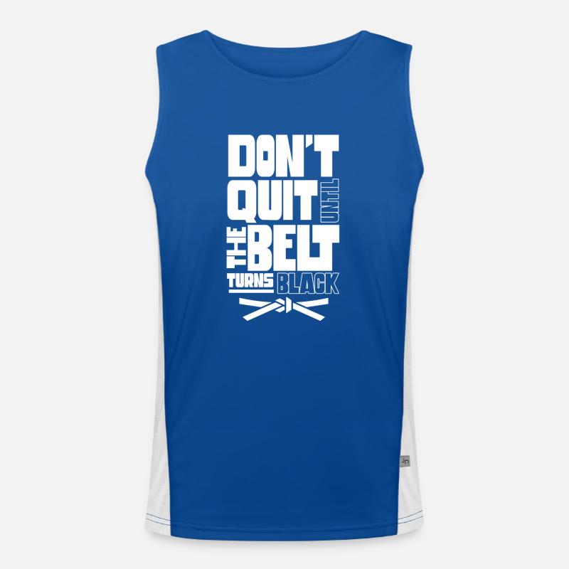 Don't give up until the belt turns black MMA Gur Men's Functional Contrast Tank Top 