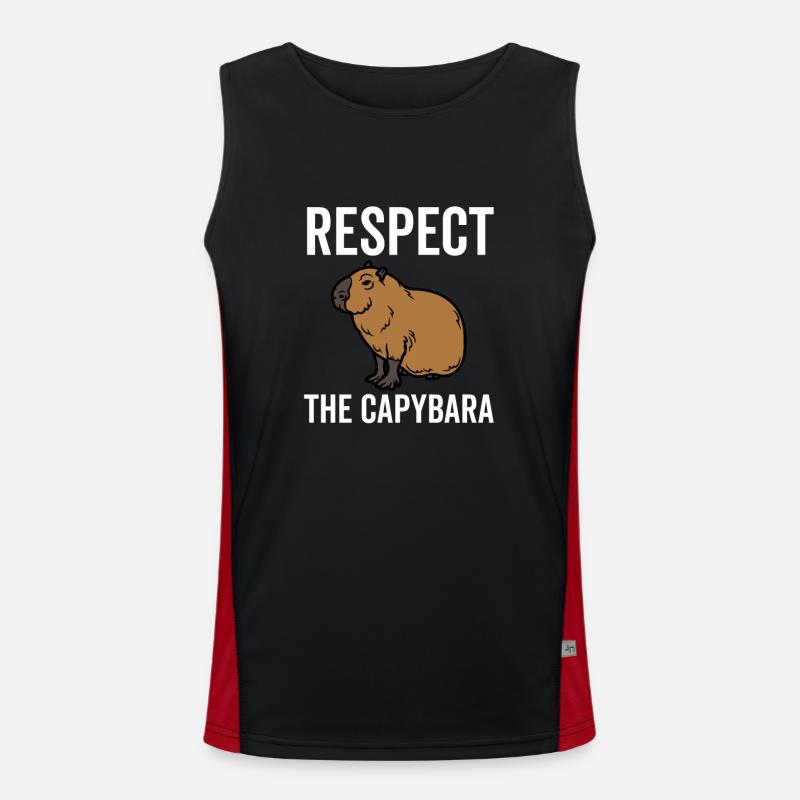 Respect The Capybara Men's Functional Contrast Tank Top 