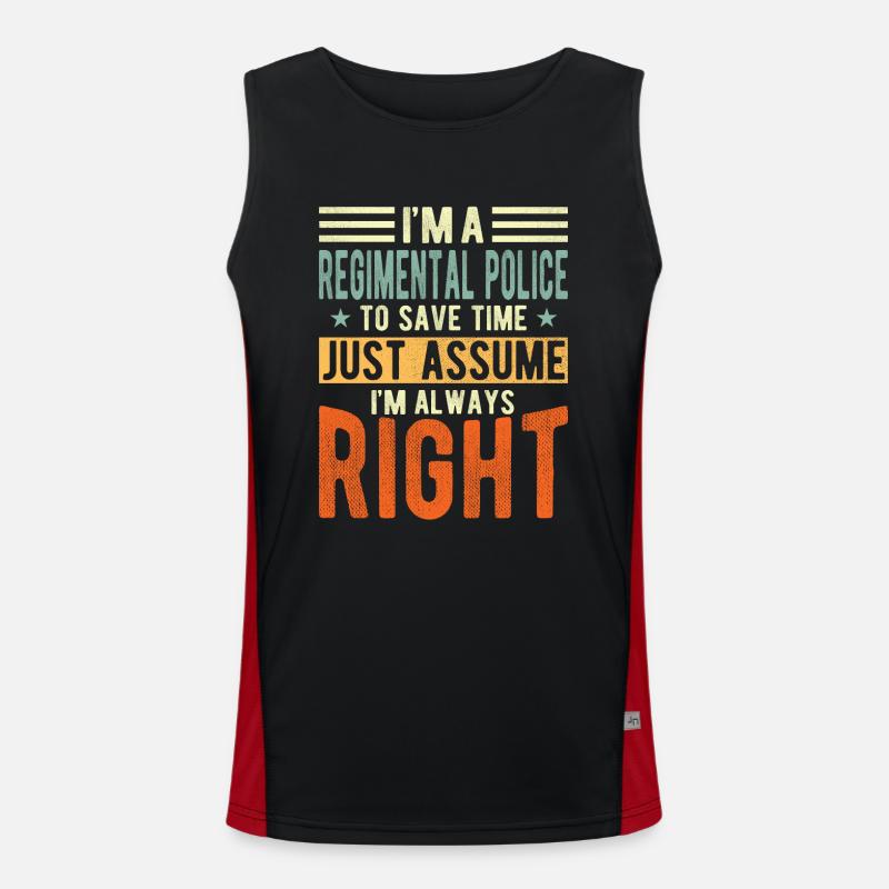Regimentspolizei Funktionelles Kontrast-Tank Top für Männer 