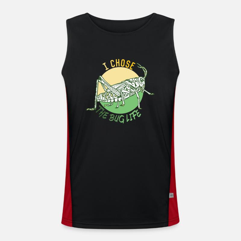 Stick Insect Bug Lover Entemology Phasmatodea Men's Functional Contrast Tank Top 