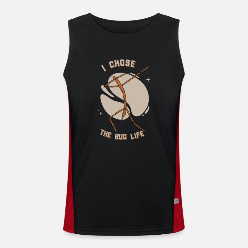 Stick Insect Bug Lover Entemology Phasmatodea Men's Functional Contrast Tank Top 