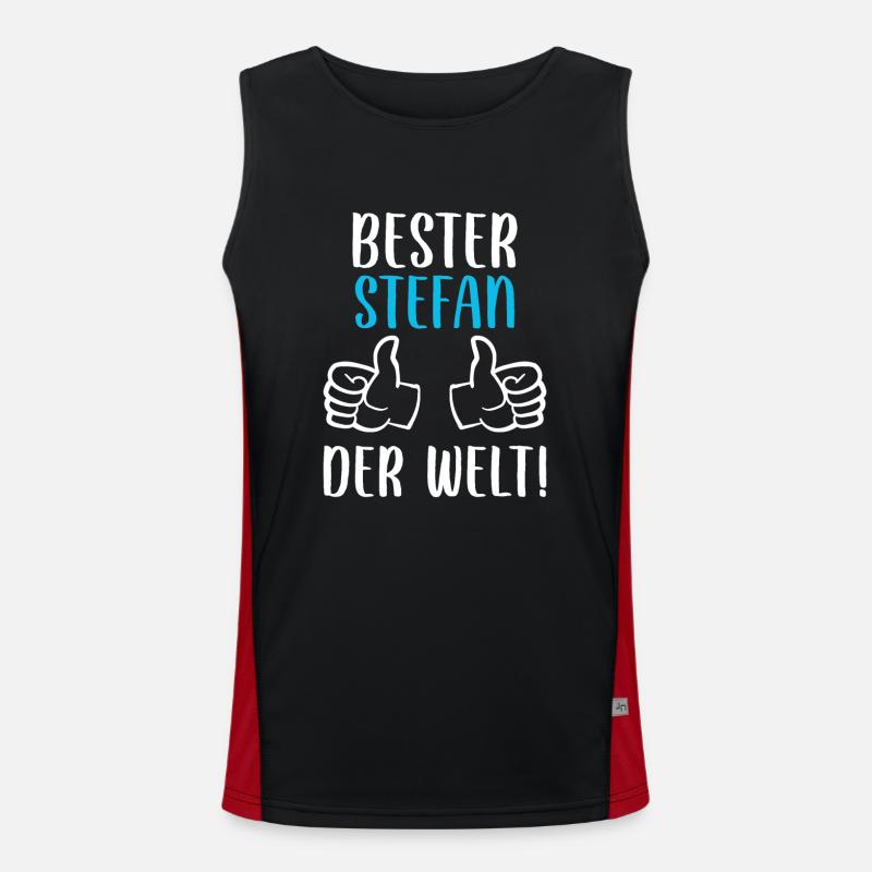 Stefan Vorname Name Geburtstag Funktionelles Kontrast-Tank Top für Männer 