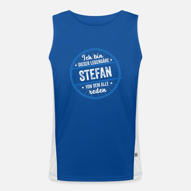 Ich bin dieser legendärer Stefan Name Funktionelles Kontrast-Tank Top für Männer 