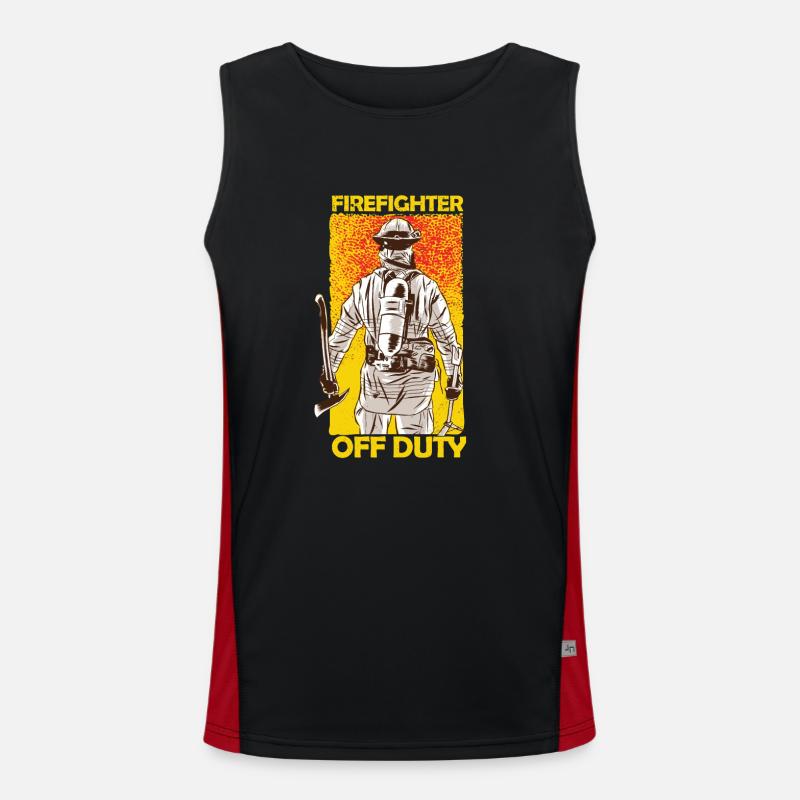 Retired Firefighter Men's Functional Contrast Tank Top 