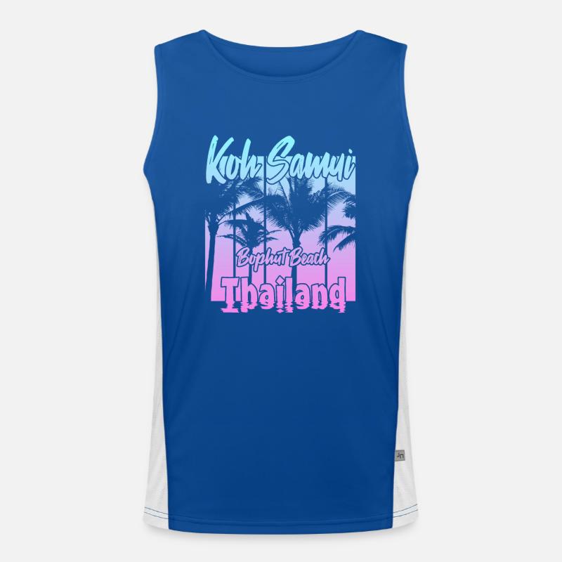Koh Samui Thailand Bophut Beach Men's Functional Contrast Tank Top 