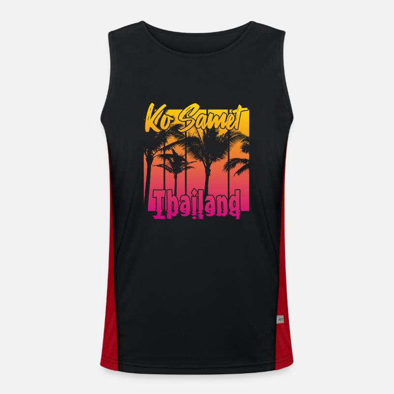 Ko Samet Thailand Funktionelles Kontrast-Tank Top für Männer 