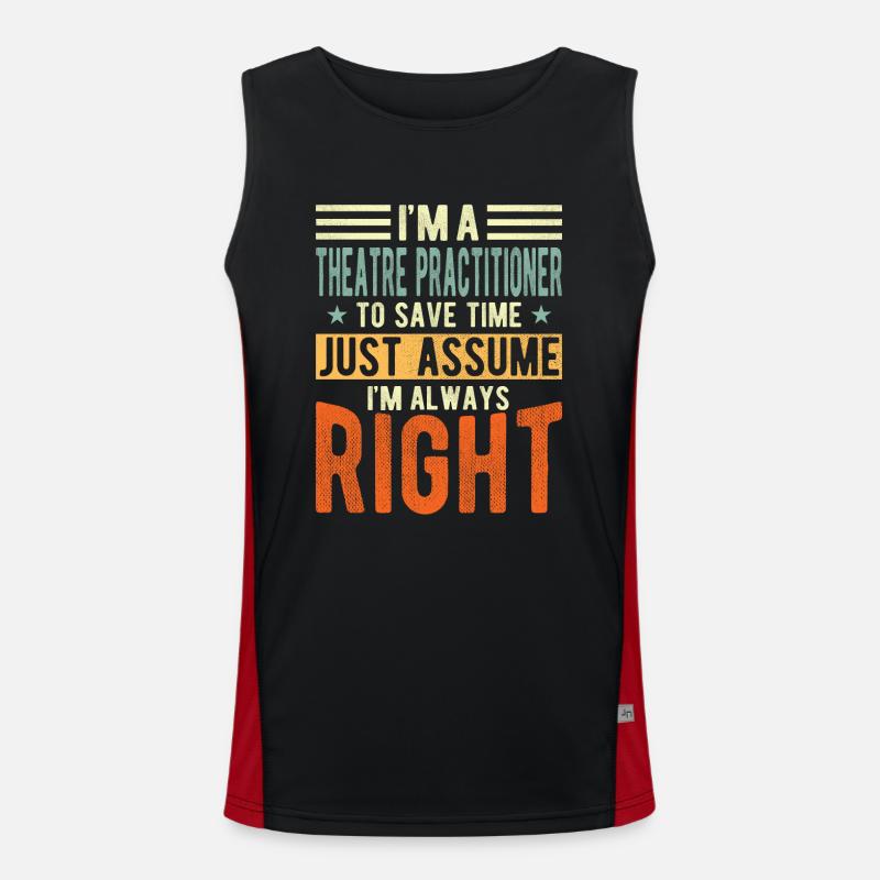 Theatre practitioner Men's Functional Contrast Tank Top 