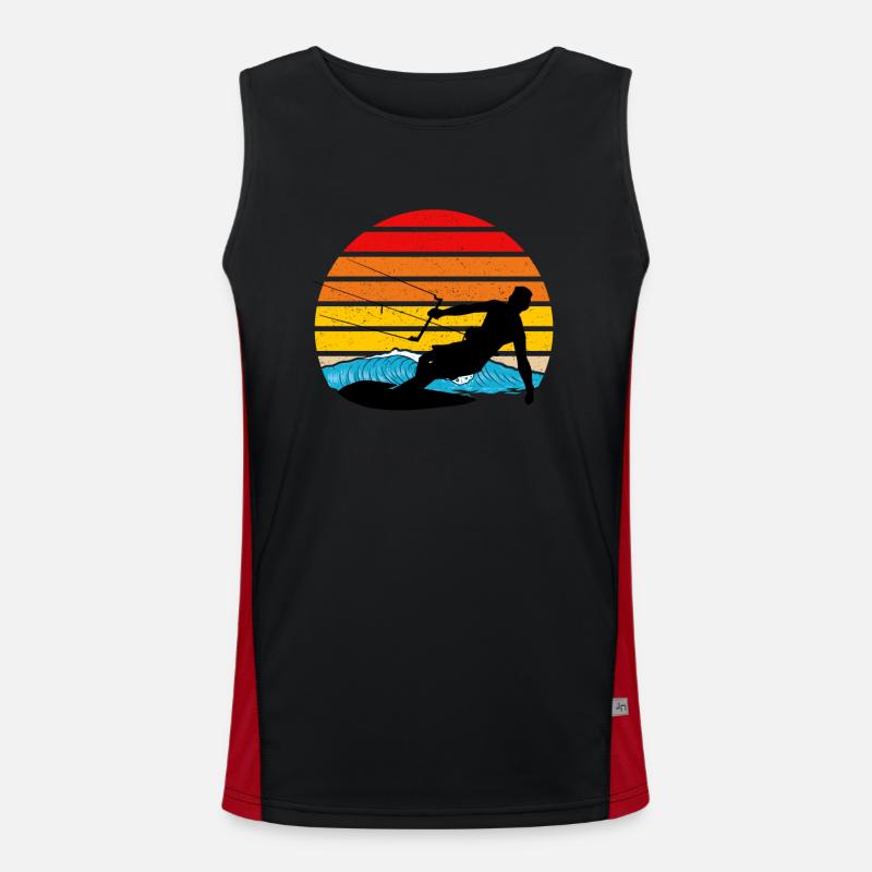 Kitesurf Coucher de soleil Débardeur respirant contrasté Homme 