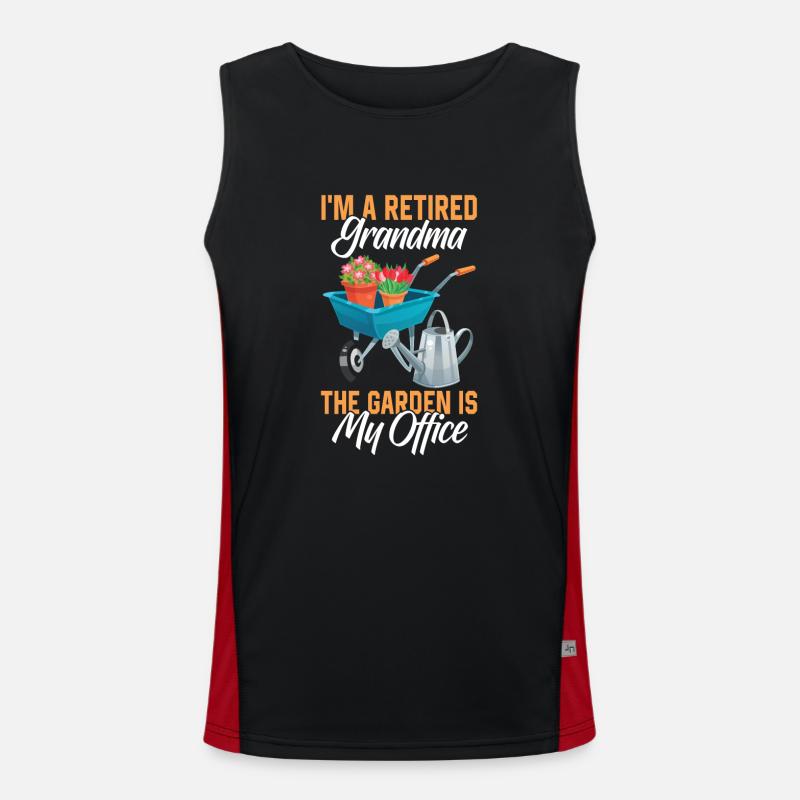 Ich Bin Eine Großmutter Im Ruhestand Oma Garten Funktionelles Kontrast-Tank Top für Männer 