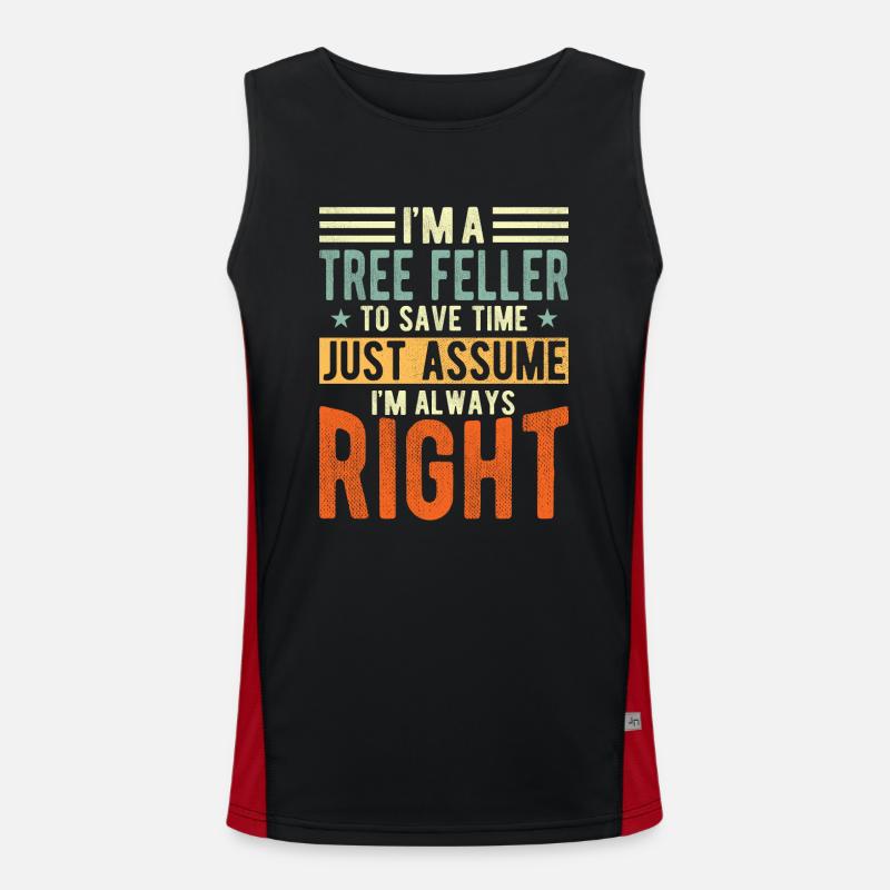Baum Faller Funktionelles Kontrast-Tank Top für Männer 