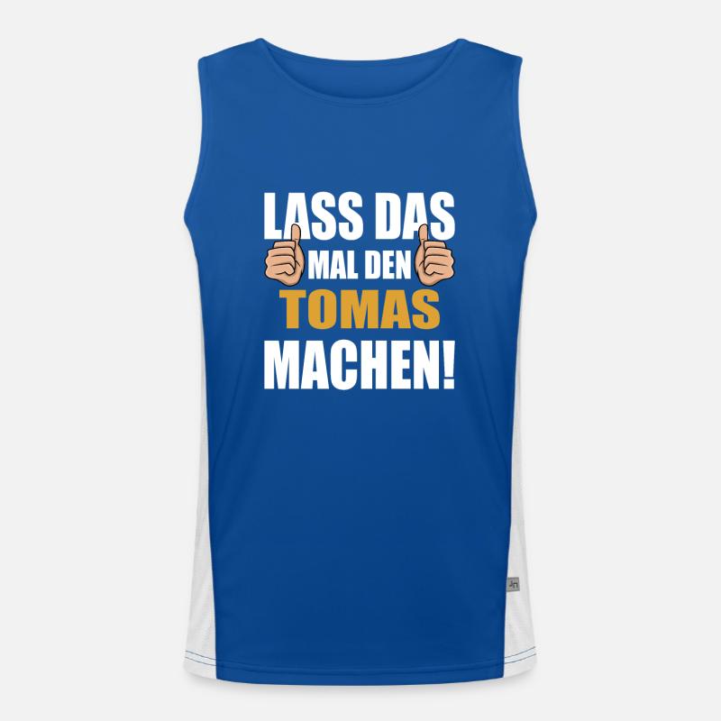 Lass das mal den Tomas machen Funktionelles Kontrast-Tank Top für Männer 