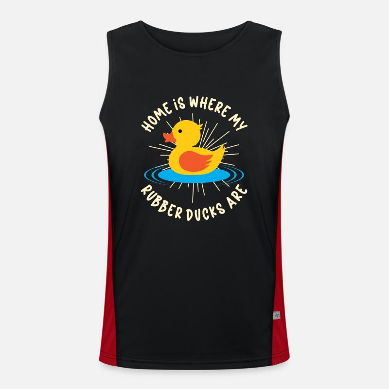 Rubber ducky rubber ducky duck lovers bathroom Men's Functional Contrast Tank Top 