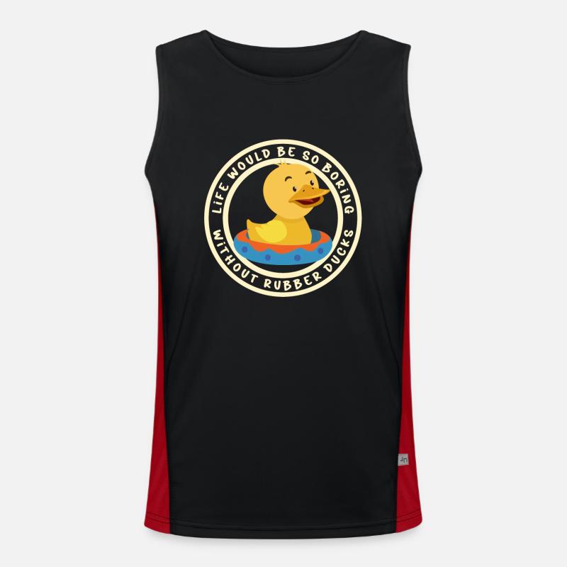 Rubber ducky rubber ducky duck lovers bathroom Men's Functional Contrast Tank Top 