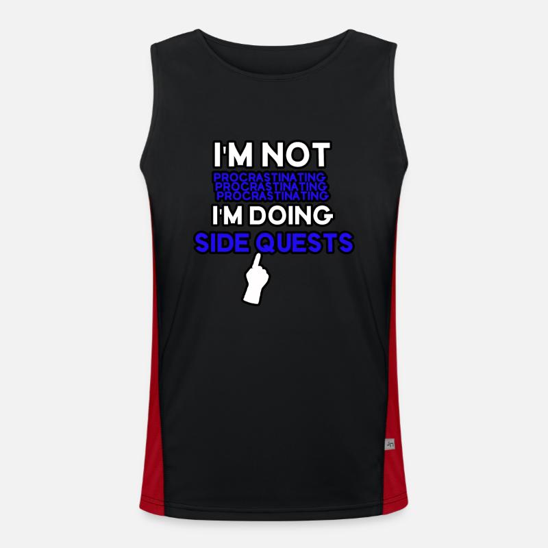 I'm not procrastinating I'm doing side quests Men's Functional Contrast Tank Top 