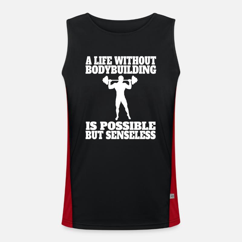 Fitness Athlete Muscle Bodybuilder Strength Training Men's Functional Contrast Tank Top 