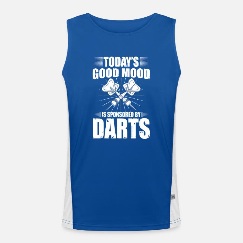 Dart Darten Dartpfeile Dartmannschaft Dartevent Funktionelles Kontrast-Tank Top für Männer 