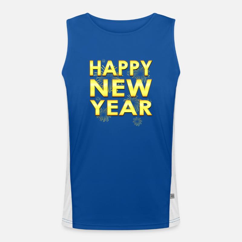 Silvester-Countdown-Feier Funktionelles Kontrast-Tank Top für Männer 