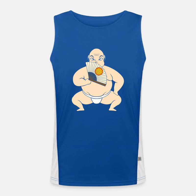 Samurai Funny Fun Naked Men's Functional Contrast Tank Top 