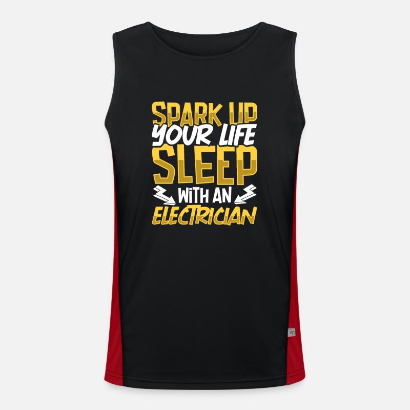 Elektriker Elektroingenieur Lineman Electrical Funktionelles Kontrast-Tank Top für Männer 
