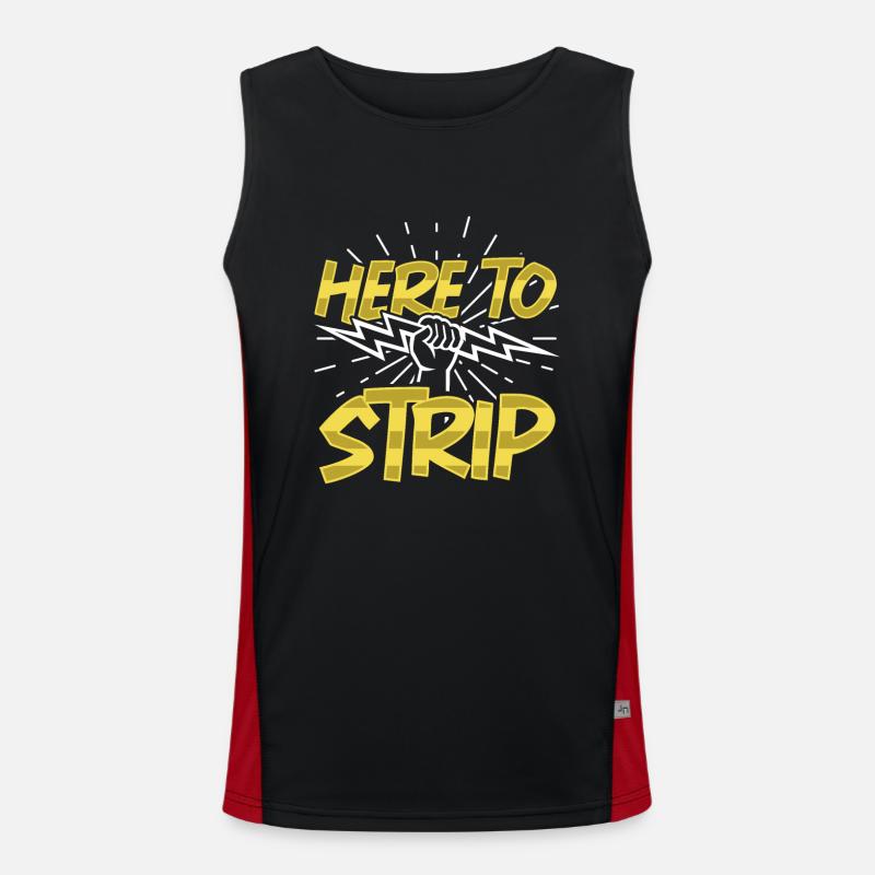 Electrician Electrical Engineer Lineman Electrical - Men's Functional Contrast Tank Top - black/red