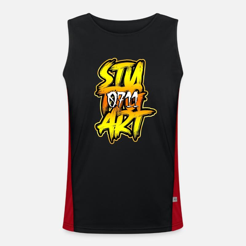 Stuttgart 0711 Funktionelles Kontrast-Tank Top für Männer 
