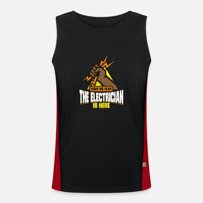 Elektriker Elektroingenieur Lineman Electrical Funktionelles Kontrast-Tank Top für Männer 