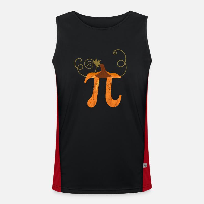 Pi Day Pumpkin Pike Math Drôle d’effrayant Débardeur respirant contrasté Homme 