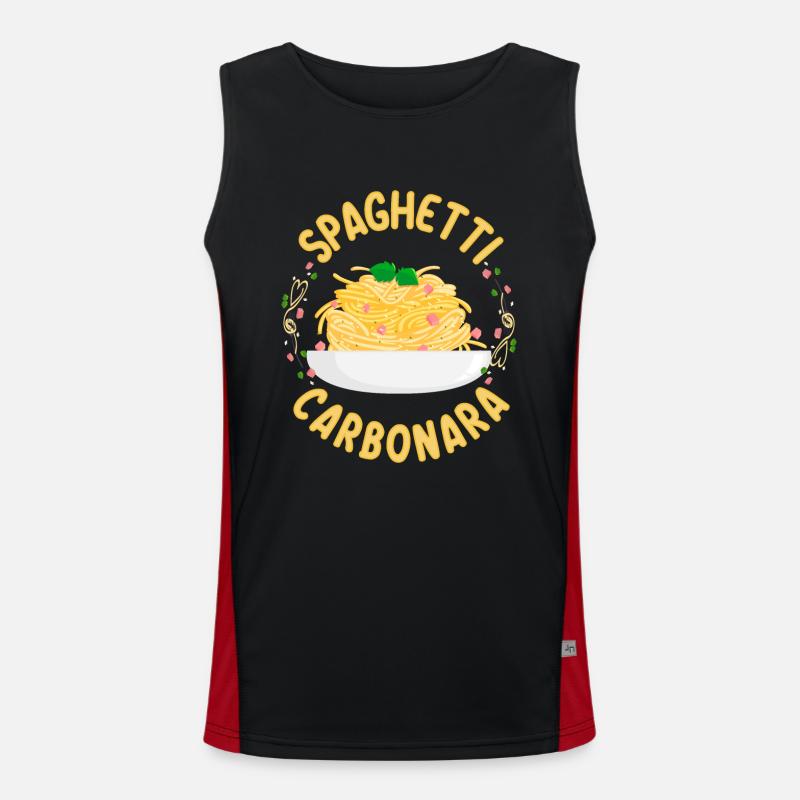 Spaghetti Carbonara | Pasta lovers cooks Men's Functional Contrast Tank Top 