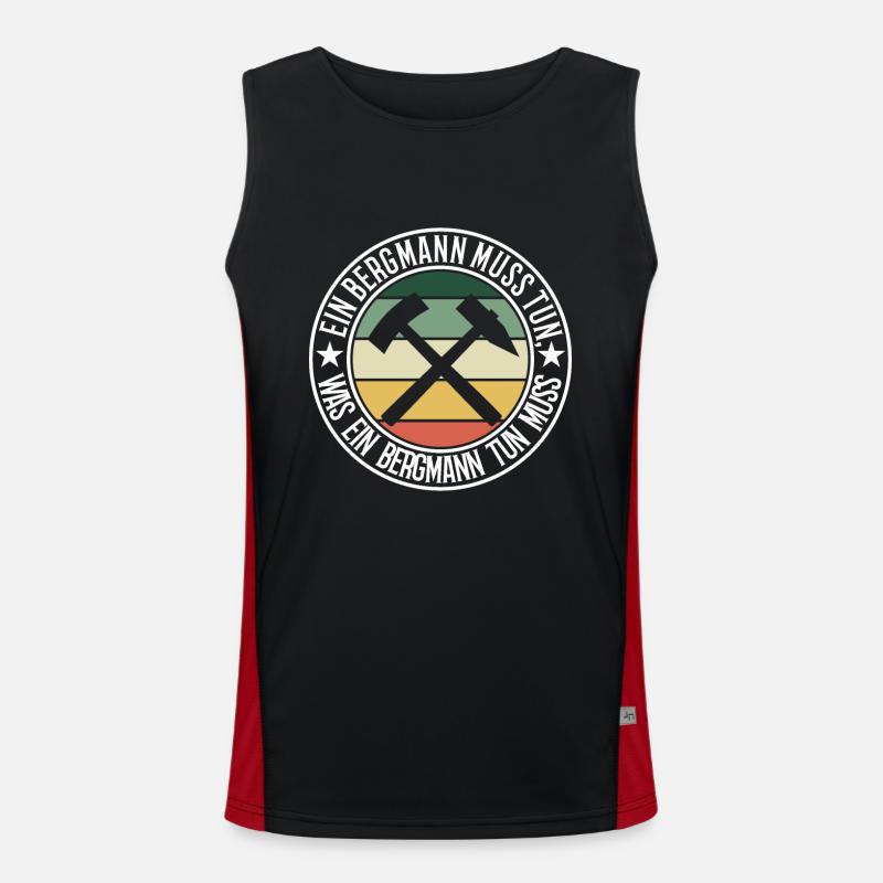 Ein Bergmann muss tun Funktionelles Kontrast-Tank Top für Männer 