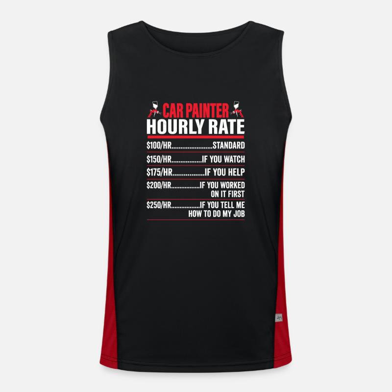 Car Painter Hourly Rate Auto Body Technician Pai Funktionelles Kontrast-Tank Top für Männer 