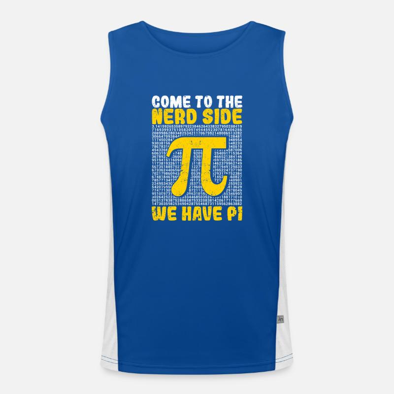 Venez à la page Nerd Nous avons Pi Day Math Nerd Débardeur respirant contrasté Homme 