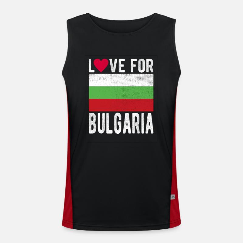Bulgarie Souvenir Débardeur respirant contrasté Homme 
