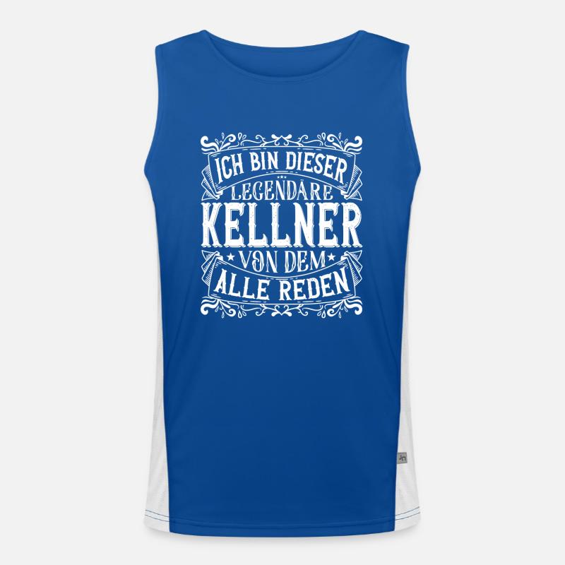 Ich bin dieser Legendäre Kellner Funktionelles Kontrast-Tank Top für Männer 
