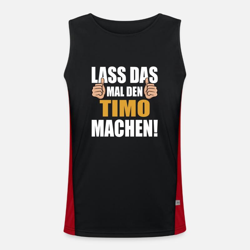 Lass das mal den Timo machen Funktionelles Kontrast-Tank Top für Männer 