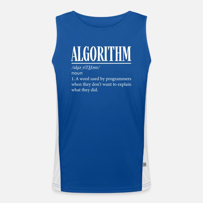 Programmeur d’algorithmes, codage, encodeur Débardeur respirant contrasté Homme 