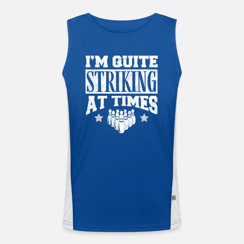 Bowling Player Gift, Bowler Men's Functional Contrast Tank Top 