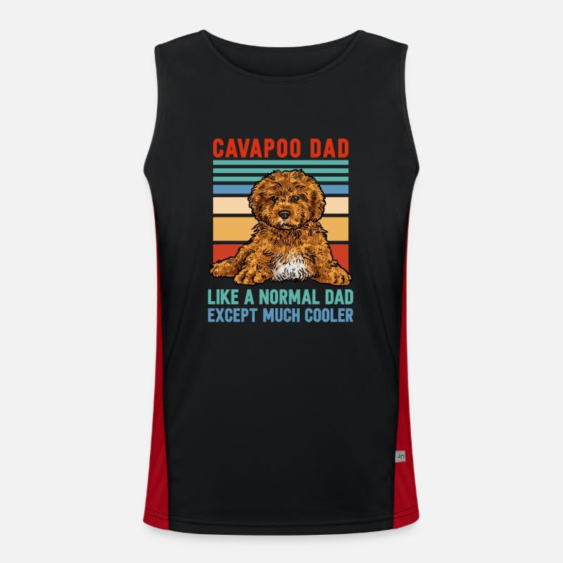 Cavapoo Cavoodle Capoodle Chien Débardeur respirant contrasté Homme 