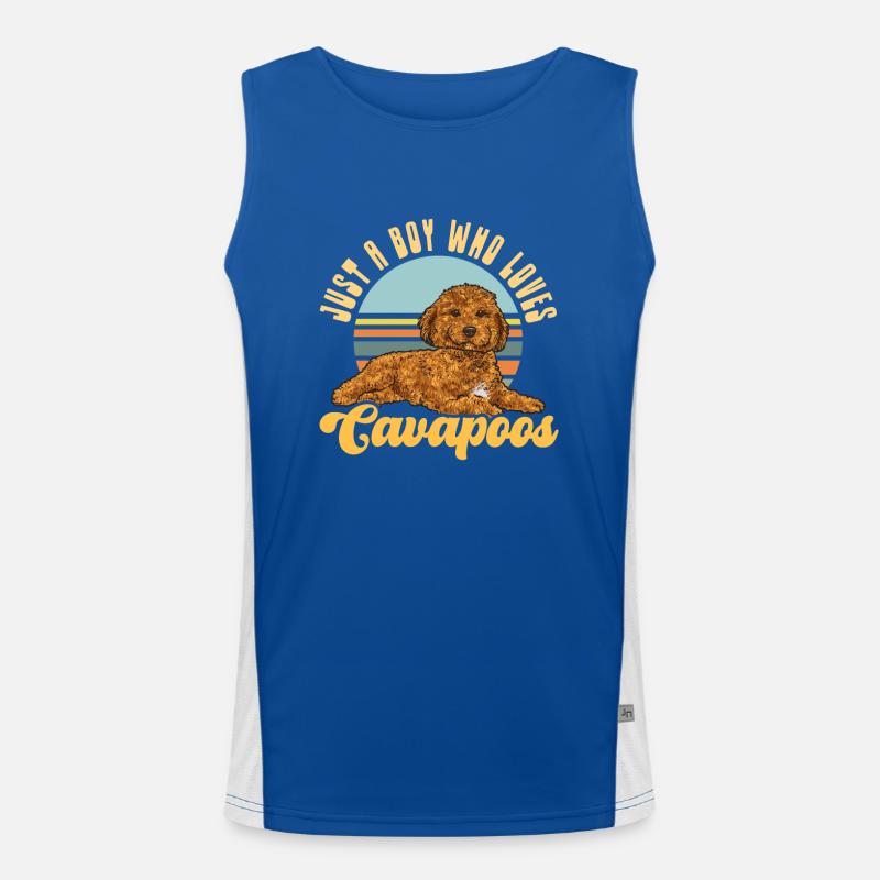 Cavapoo Cavoodle Capoodle Hund Funktionelles Kontrast-Tank Top für Männer 