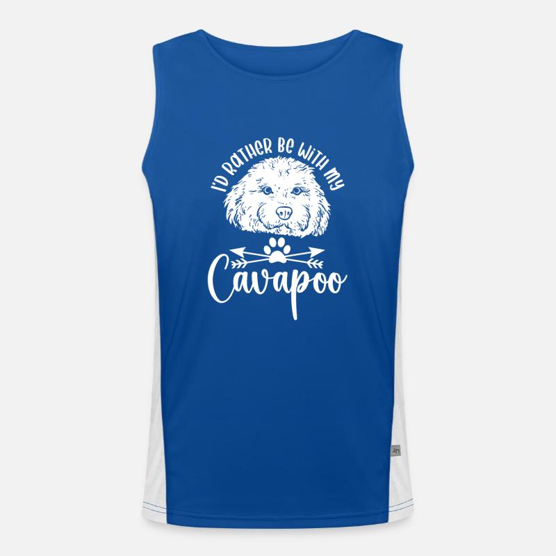 Cavapoo Cavoodle Capoodle Dog Men's Functional Contrast Tank Top 