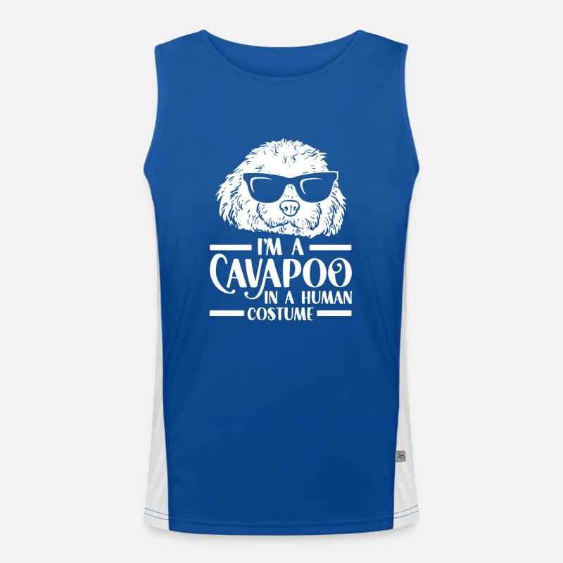 Cavapoo Cavoodle Capoodle Hund Funktionelles Kontrast-Tank Top für Männer 