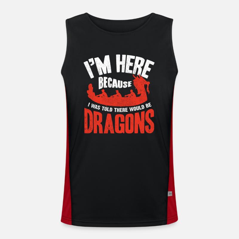 Course de bateaux-dragons, bateaux-dragons Débardeur respirant contrasté Homme 