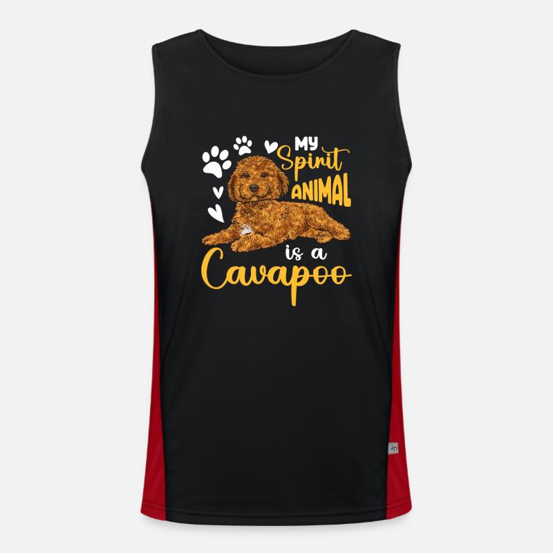 Cavapoo Cavoodle Capoodle Chien Débardeur respirant contrasté Homme 