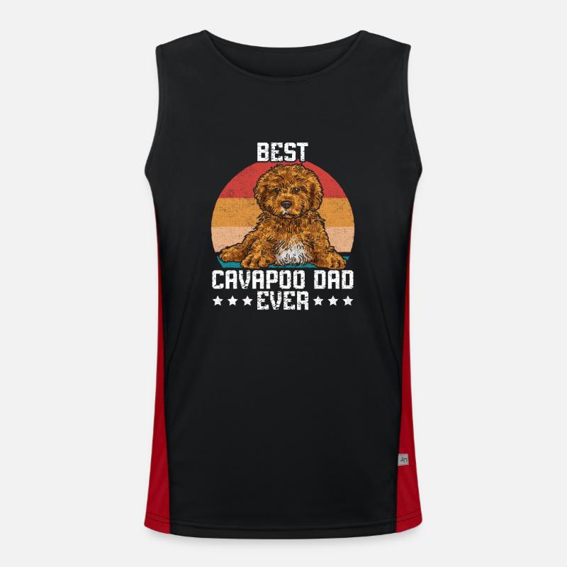 Cavapoo Cavoodle Capoodle Chien Débardeur respirant contrasté Homme 