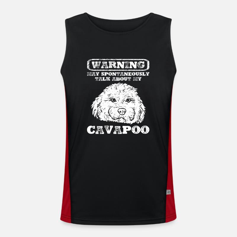 Cavapoo Cavoodle Capoodle Dog Men's Functional Contrast Tank Top 