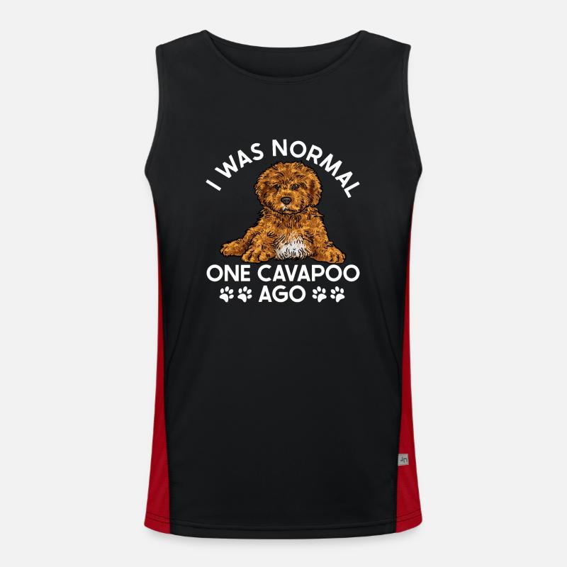 Cavapoo Cavoodle Capoodle Dog Men's Functional Contrast Tank Top 