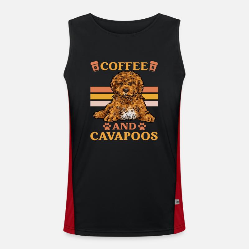 Cavapoo Cavoodle Capoodle Hund Funktionelles Kontrast-Tank Top für Männer 