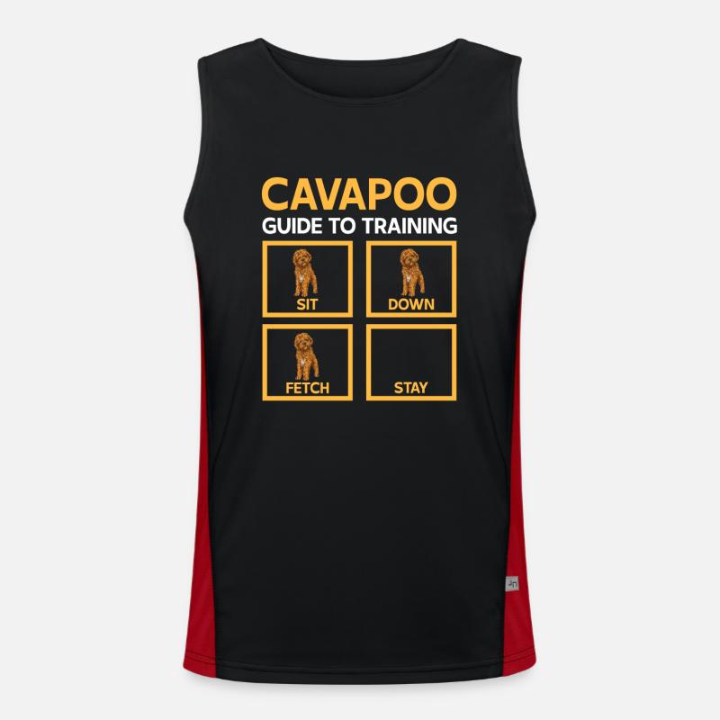 Cavapoo Cavoodle Capoodle Dog Men's Functional Contrast Tank Top 