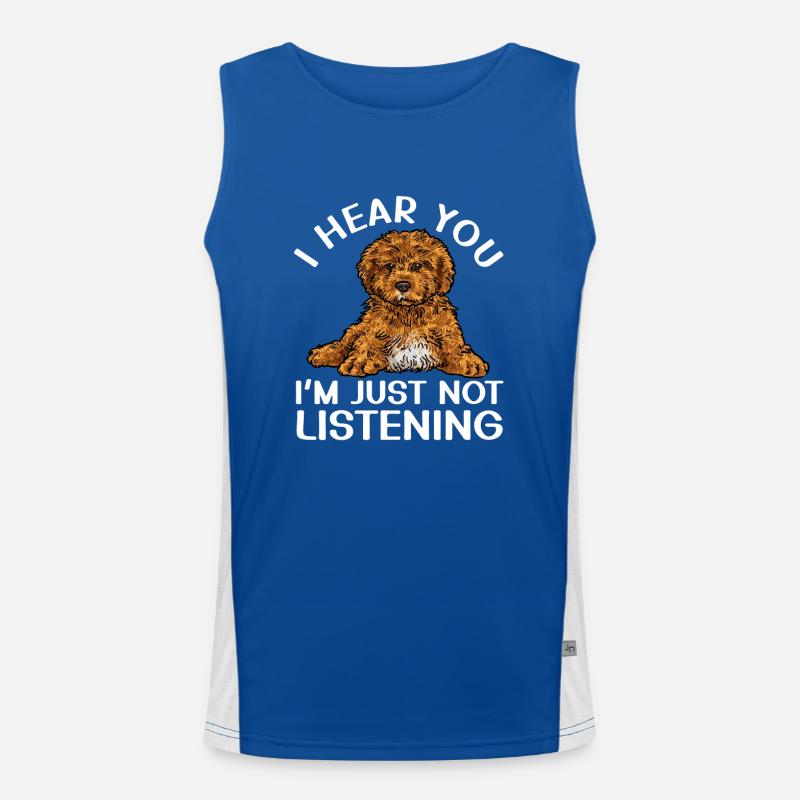 Cavapoo Cavoodle Capoodle Hund Funktionelles Kontrast-Tank Top für Männer 